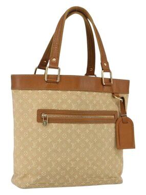 LOUIS VUITTON Monogram Mini Lucille GM Tote Bag Beige M92683 LV Auth ep12640
